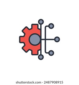 Technology icon. vector.Editable stroke.linear style sign for use web design,logo.Symbol illustration.