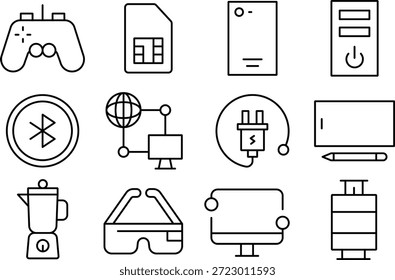Colección de iconos de Tecnología para diseñador.
