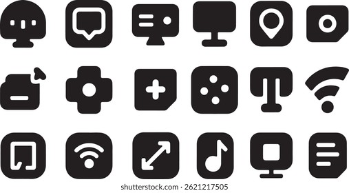  Technology Icons design clean and uniform in style