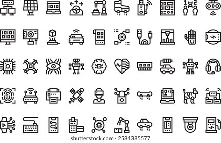 Technology icons High-Quality Vector Icons Collection with Editable Stroke. Ideal for Professional and Creative Projects.