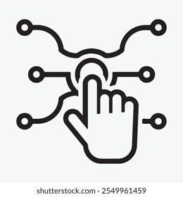  technology icons. Industry 4.0 concept factory of the future. Technology progress: 5g, ai, robot, iot, near field communication, programming and many more - stock vector
