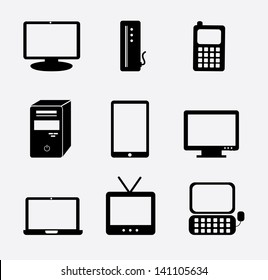 Technology icons over white background. vector illustration