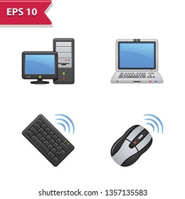 Technology Icons. Professional, pixel-aligned icons in realistic colors.