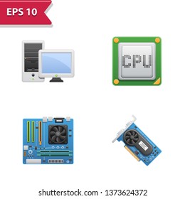 Technology Icons. Professional, pixel-aligned icons in realistic colors.
