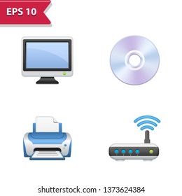 Technology Icons. Professional, pixel-aligned icons in realistic colors.