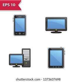 Technology Icons. Professional, pixel-aligned icons in realistic colors.