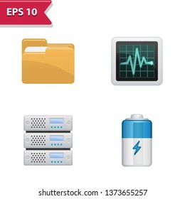 Technology Icons. Professional, pixel-aligned icons in realistic colors.