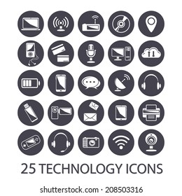 Technology icons set