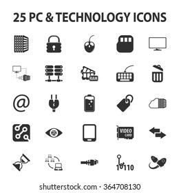 Technology icons set. 