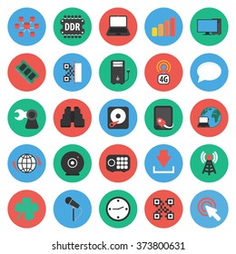 Technology icons set.