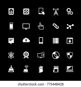 technology icons set Computer, Network devices and connections
