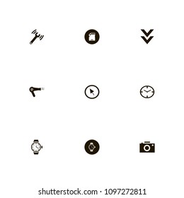 Technology icons set. diagnostics, gb, programming and cursor