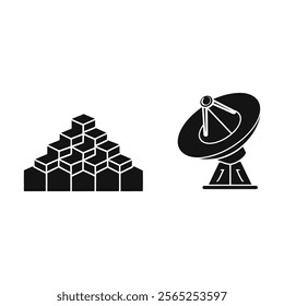 Technology icons set and illustration