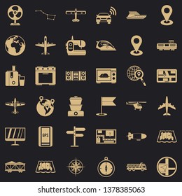 Technology icons set. Simple style of 36 technology vector icons for web for any design
