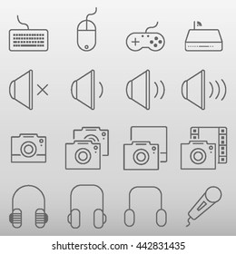 Technology Icons Set Vector Illustration