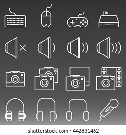 Technology Icons Set Vector Illustration