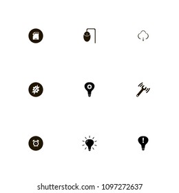 Technology icons set. wrench, gear, remote and computer