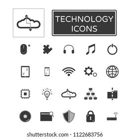 Technology icons is transparency