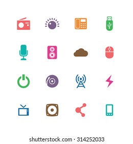 technology icons universal set for web and mobile