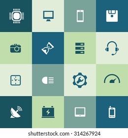 technology icons universal set for web and mobile
