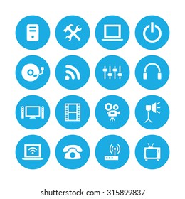 technology icons universal set for web and mobile