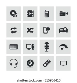 technology icons universal set for web and mobile