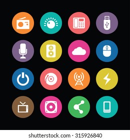 technology icons universal set for web and mobile