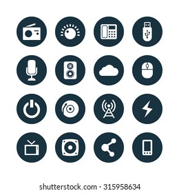 technology icons universal set for web and mobile