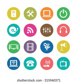 technology icons universal set for web and mobile
