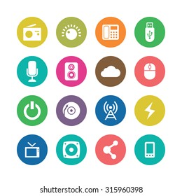 technology icons universal set for web and mobile
