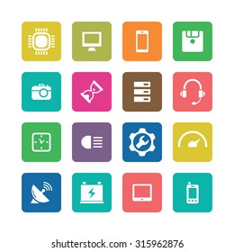 technology icons universal set for web and mobile