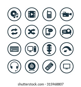 technology icons universal set for web and mobile