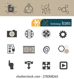 Technology icons ,Vector