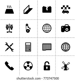 Technology icons. vector collection filled technology icons. includes symbols such as windmill, air filter, timing belt, car broken battery. use for web, mobile and ui design.