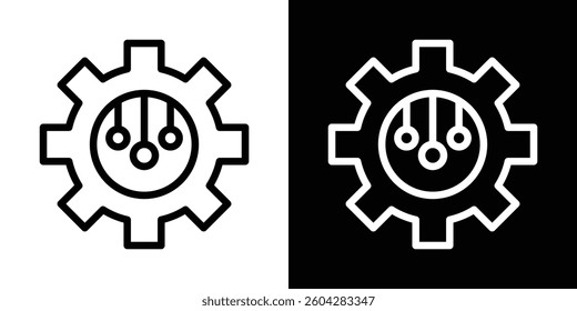 Technology icons vectors set in stroke line style.