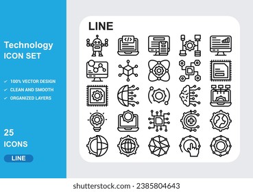 Technology Icons with White Background Free Vector