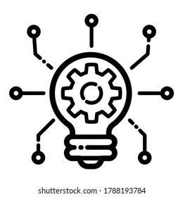 Technology Idea Flat Icon Isolated On White Background