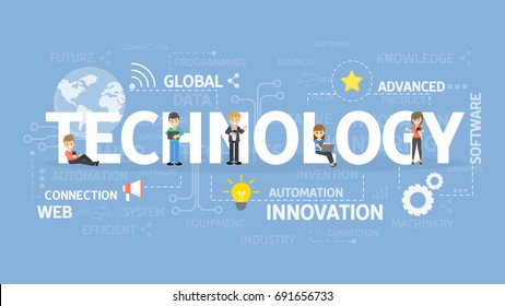 Technology illustration concept. Idea of innovation, software and web.