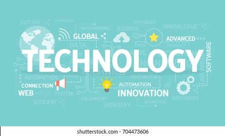Technology illustration concept. Idea of innovation, software and web.