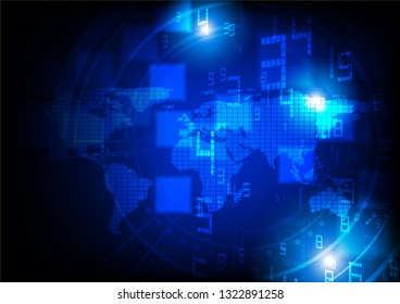 Technology illustration, digital connection concept some Elements of this image furnished by NASA