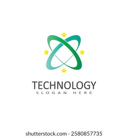 Technology illustration logo vector template