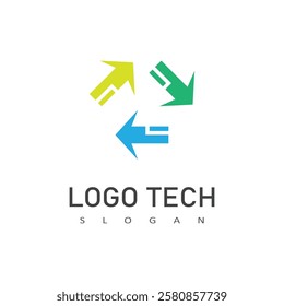 Technology illustration logo vector template
