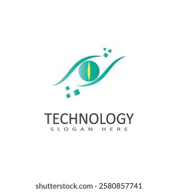 Technology illustration logo vector template