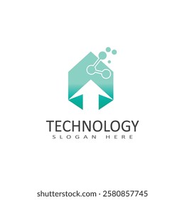 Technology illustration logo vector template