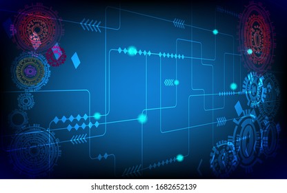 Technology illustration
Vector image
Vision of modern technology in the future
