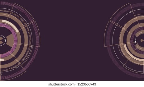 Technology illustration visualization. Elements with lines, circles and dots array. Technology illustration connection complex. Visual concept. Graphic abstract background. Vector illustration. Eps 10