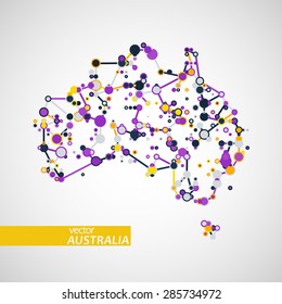 Technology image of Australia. The concept vector illustration eps10