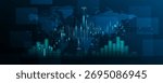 technology image background data graph financial trade and stock trading