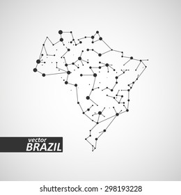 Technology image of Brazil. The concept vector illustration eps10