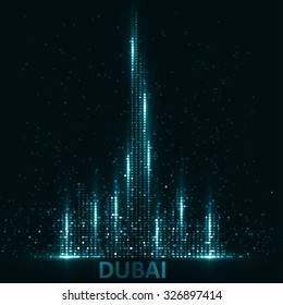 Technology image of Dubai. The concept vector illustration eps10